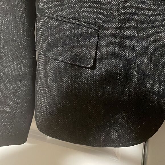 LAFAYETTE 148 N.Y Charcoal with metallic wool herringbone suit jacket. Size 14 - Picture 5 of 7